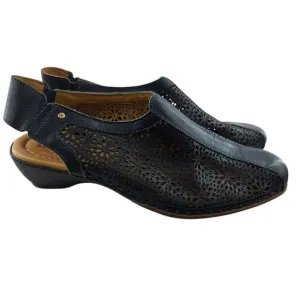 Pikolinos Romana Wedge Heel Slingback Sandals Womens 41 10.5-11 Blue Leather