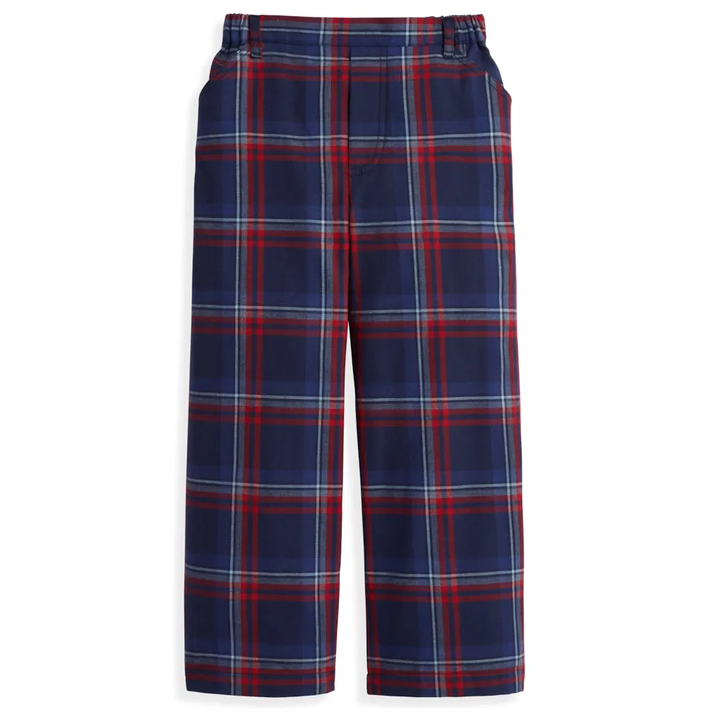 Plaid Faux Zip Pant -- Calvary Plaid