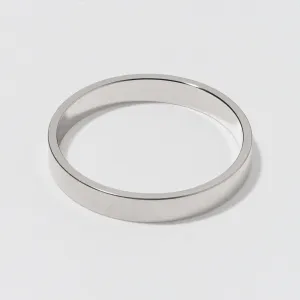 Platinum Flat Wedding Band - Matte 3mm
