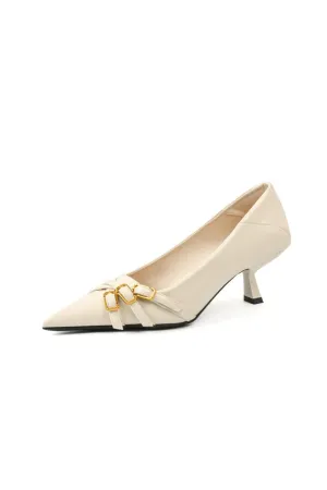 Point Toe Low Heel Pumps