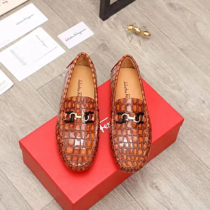 Premium Croco Embossed Pattern Loafers