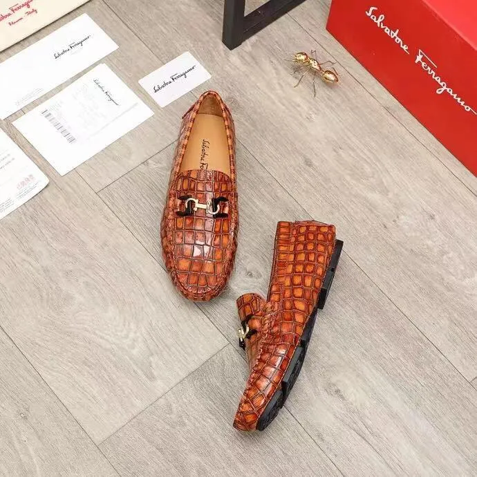Premium Croco Embossed Pattern Loafers