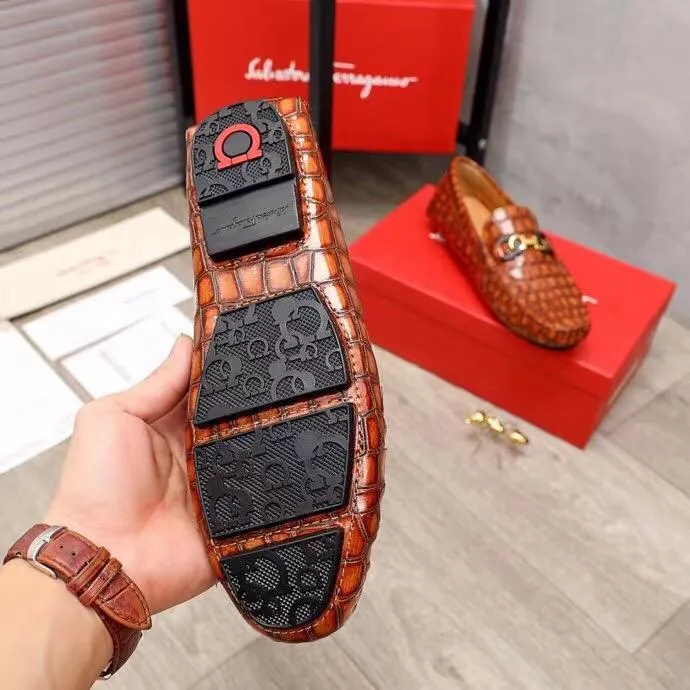 Premium Croco Embossed Pattern Loafers