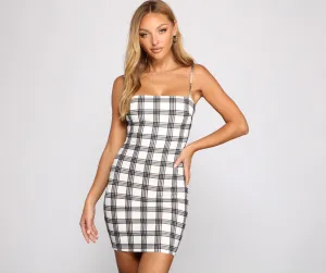 Preppy And Trendy Charming Plaid Mini Dress