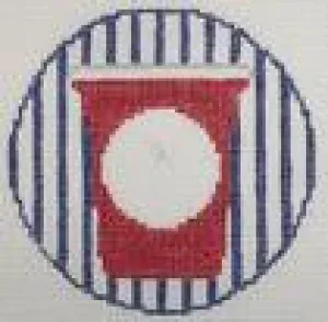 Red Cup Monogram Round