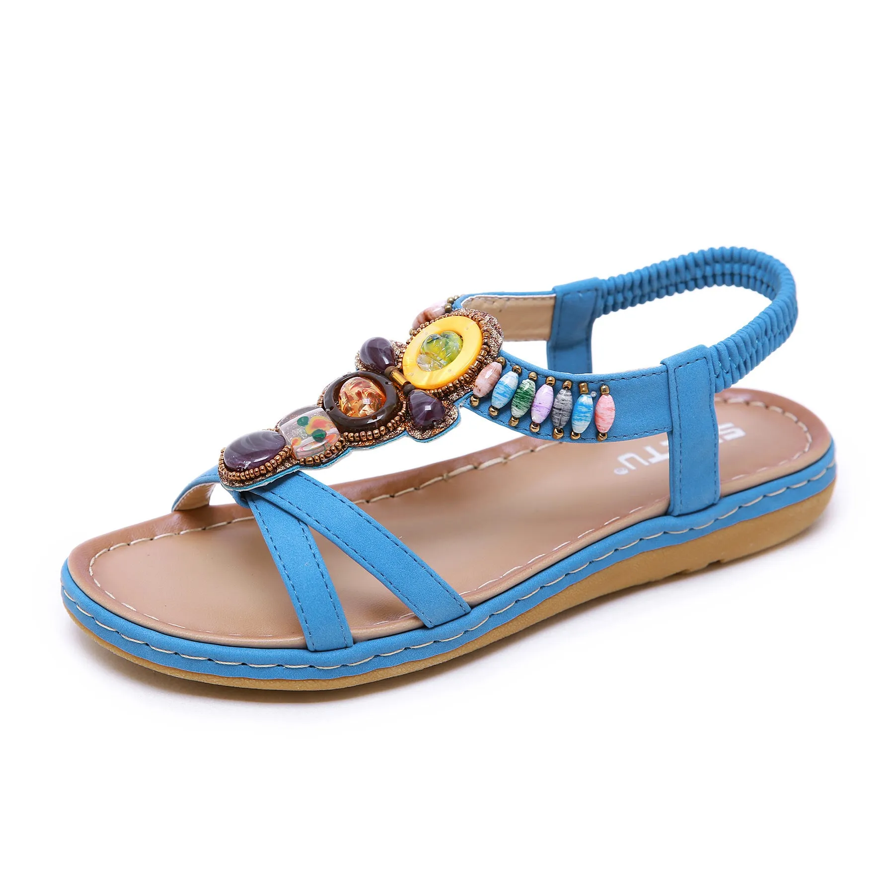 Retro Beaded Holiday Beach Flats
