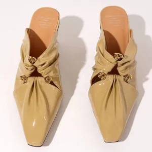 Selene Soft Patent Leather Ruched Heels