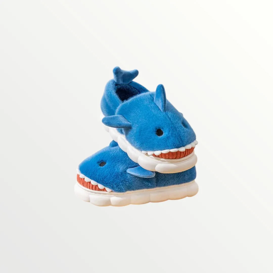 shark royal blue slipper