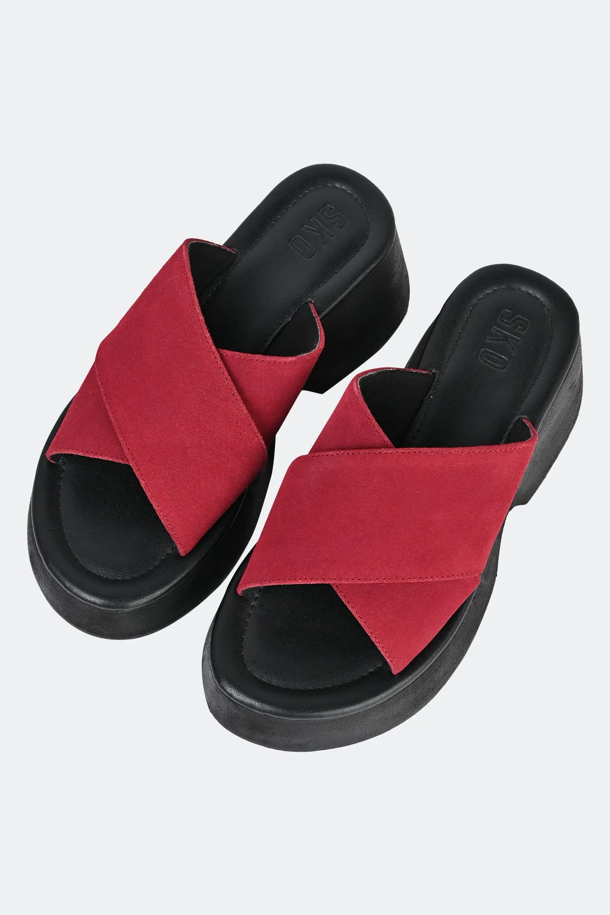 Siena in Red Platform Sandals For Women