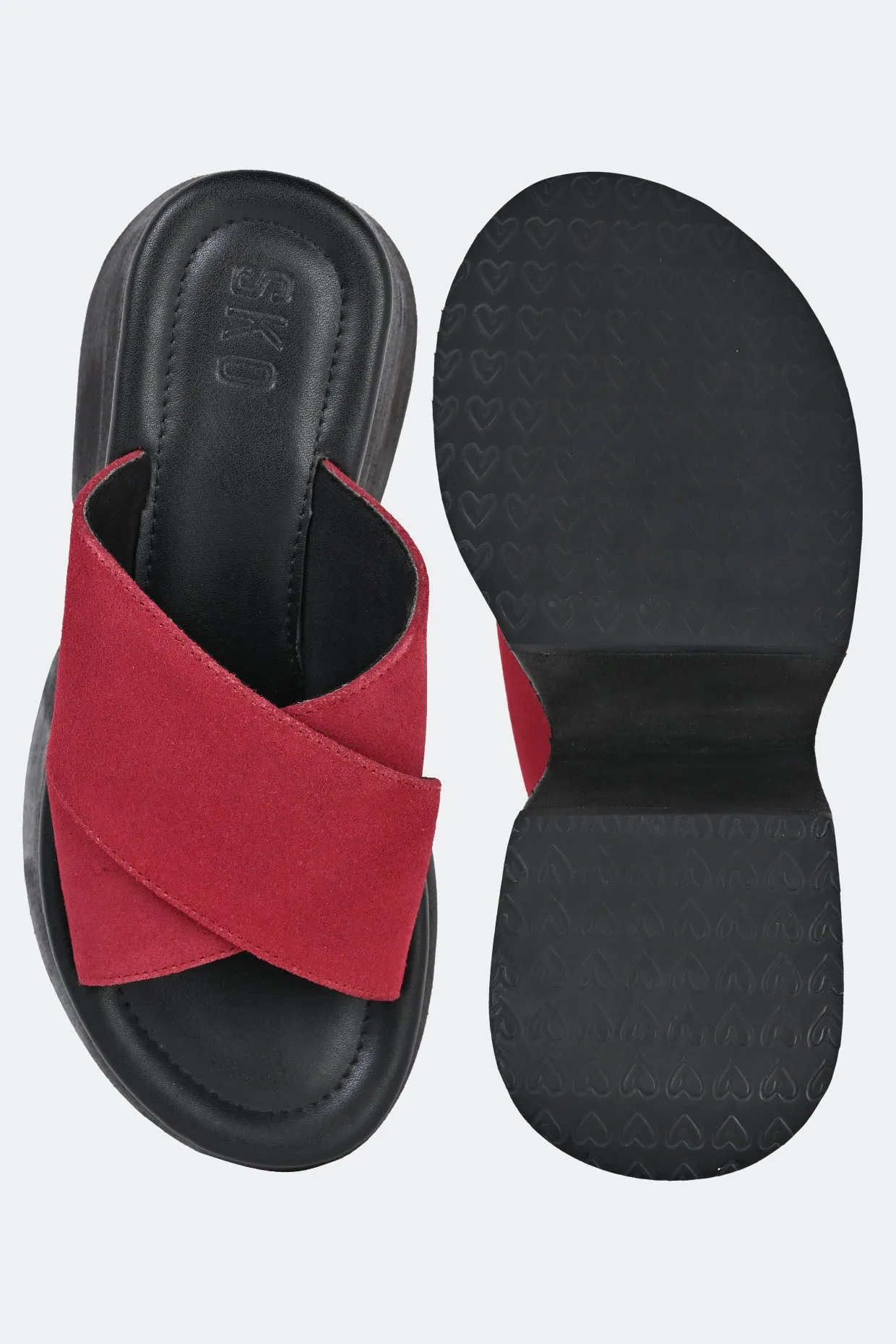 Siena in Red Platform Sandals For Women