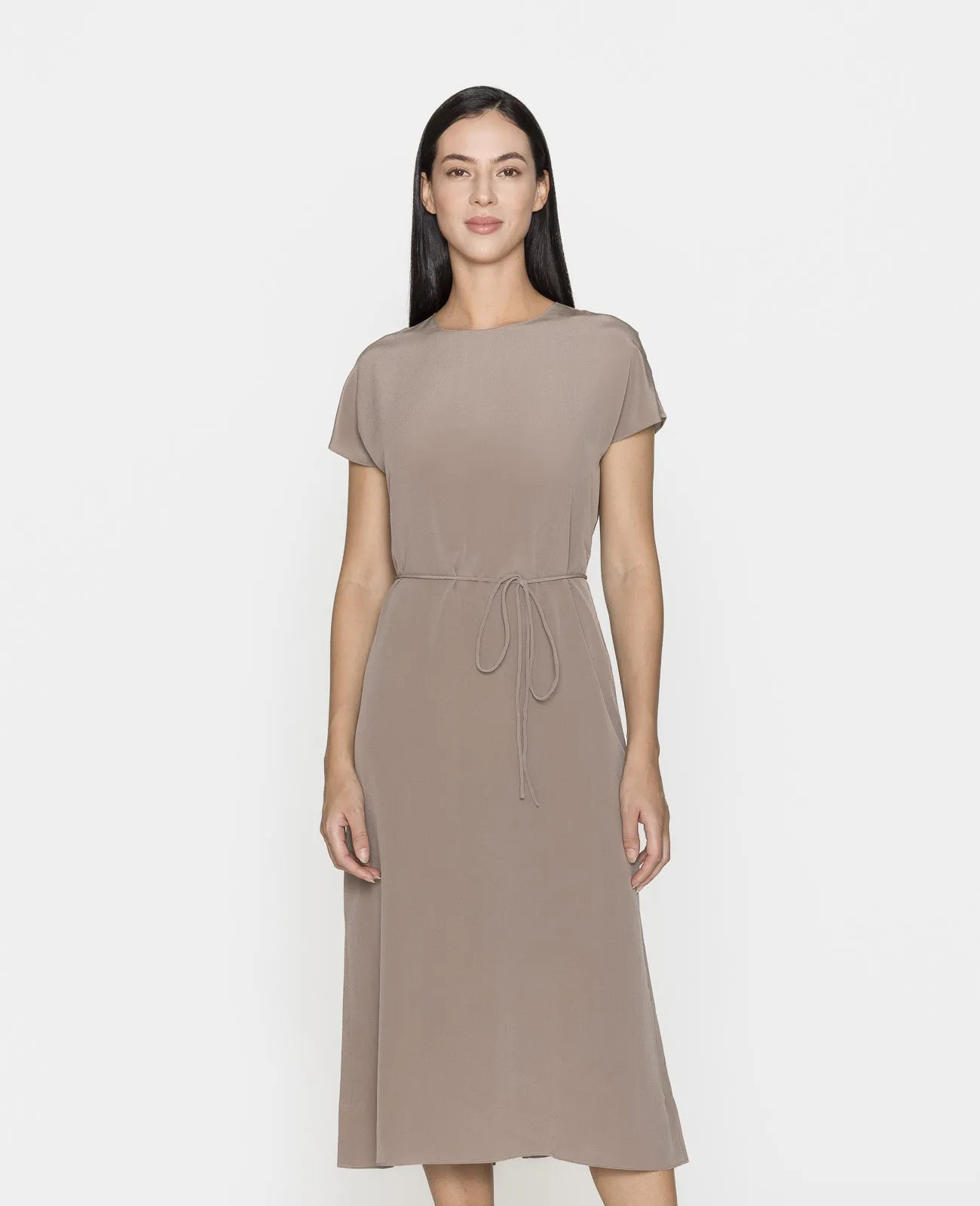 Silk Drawstrings Dress
