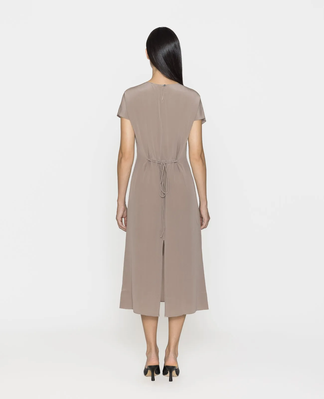 Silk Drawstrings Dress