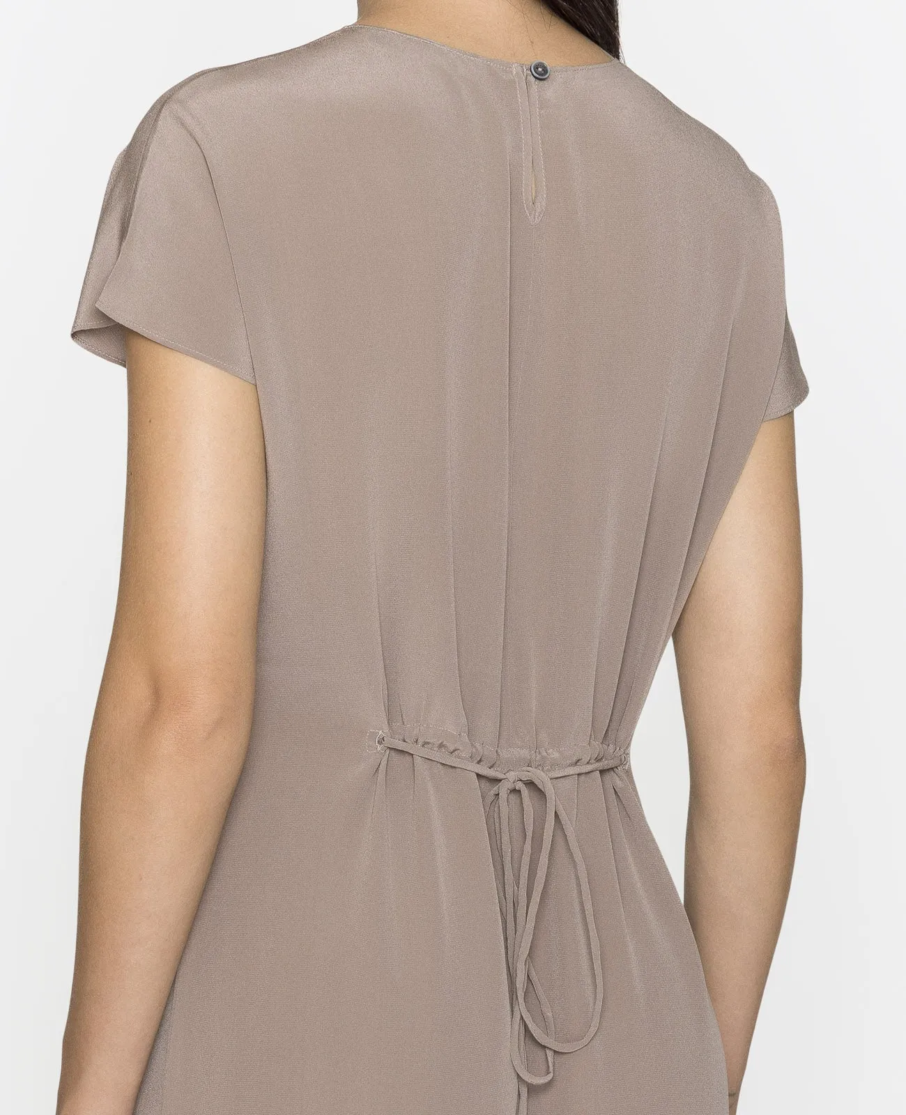 Silk Drawstrings Dress