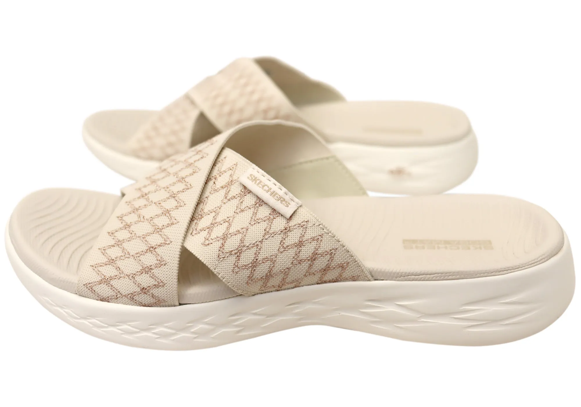 Skechers Womens On The Go 600 Enchanted Slide Sandals
