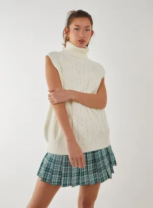Sleeveless Knit Turtleneck