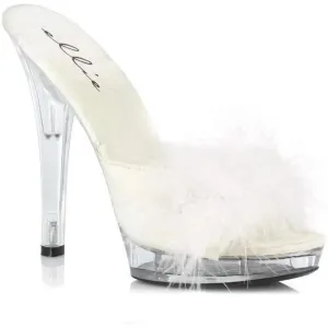 SS-SASHA Marabou  | White Genuine Satin