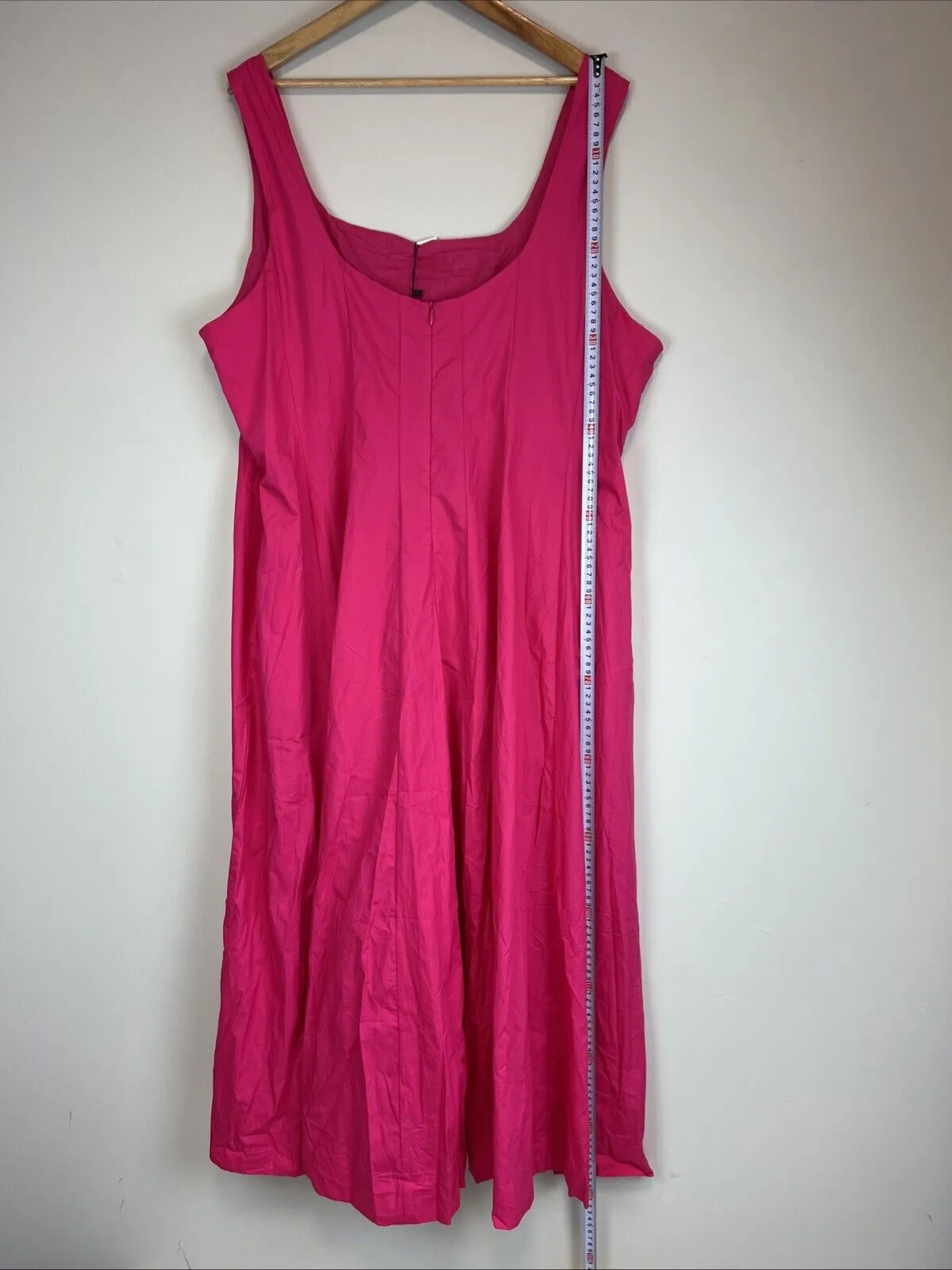 St. Frock Womens Angelita Midi Dress In Hot Pink Cotton Size 22 (New)