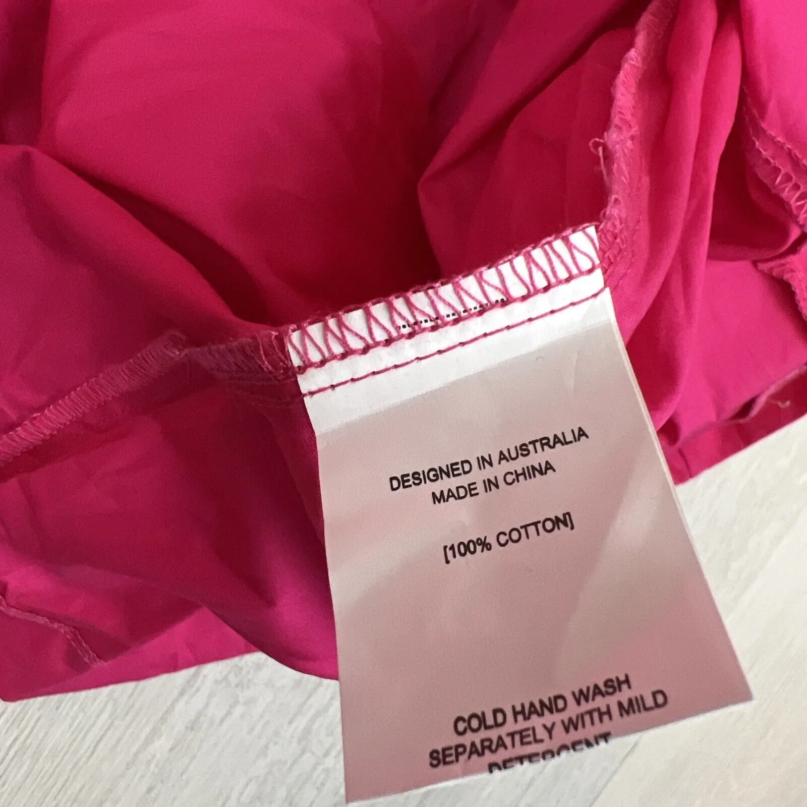 St. Frock Womens Angelita Midi Dress In Hot Pink Cotton Size 22 (New)