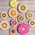 Stitchable Round Bamboo Buttons