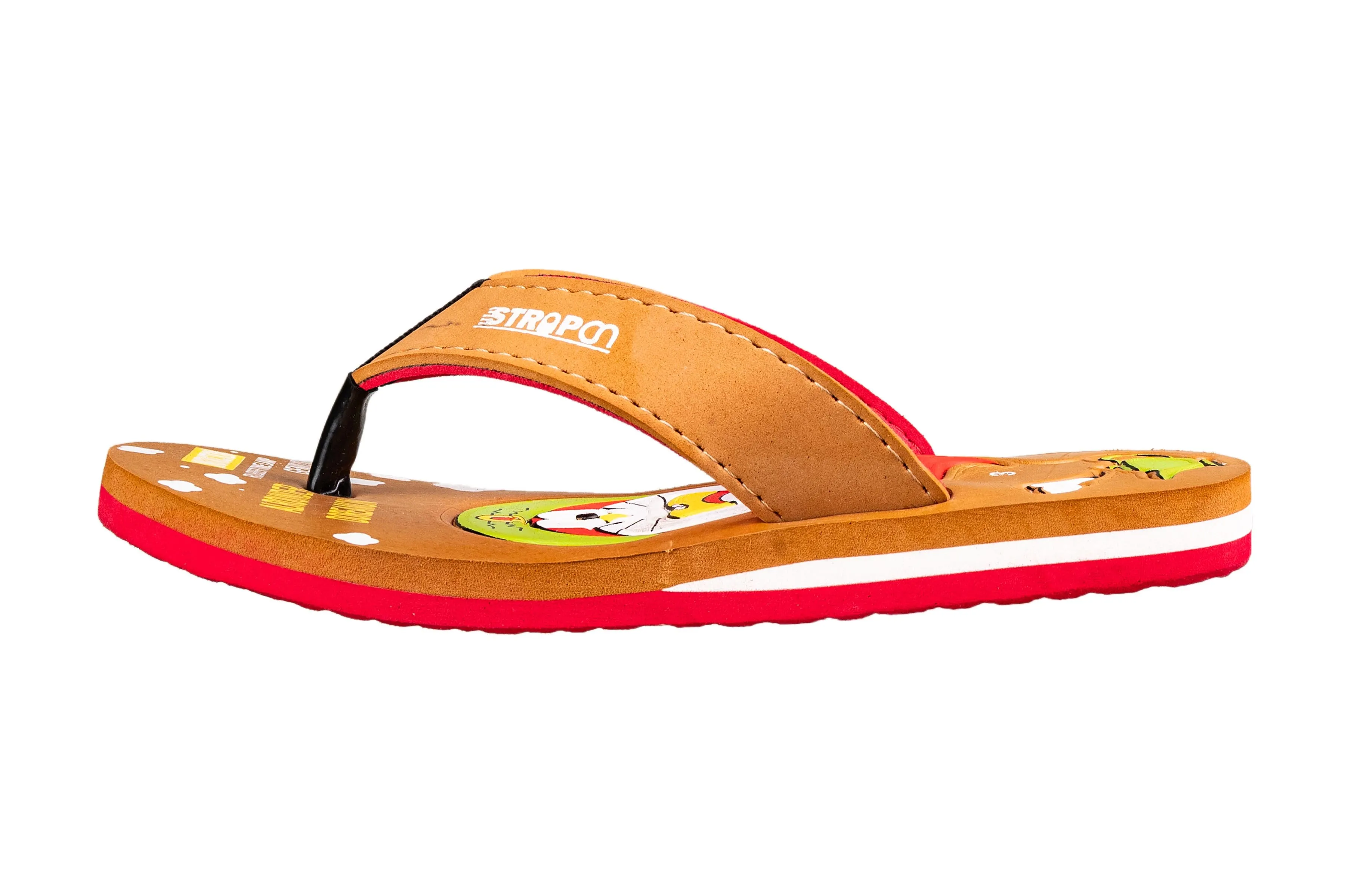 Strap On Children Beige / Red Hawai