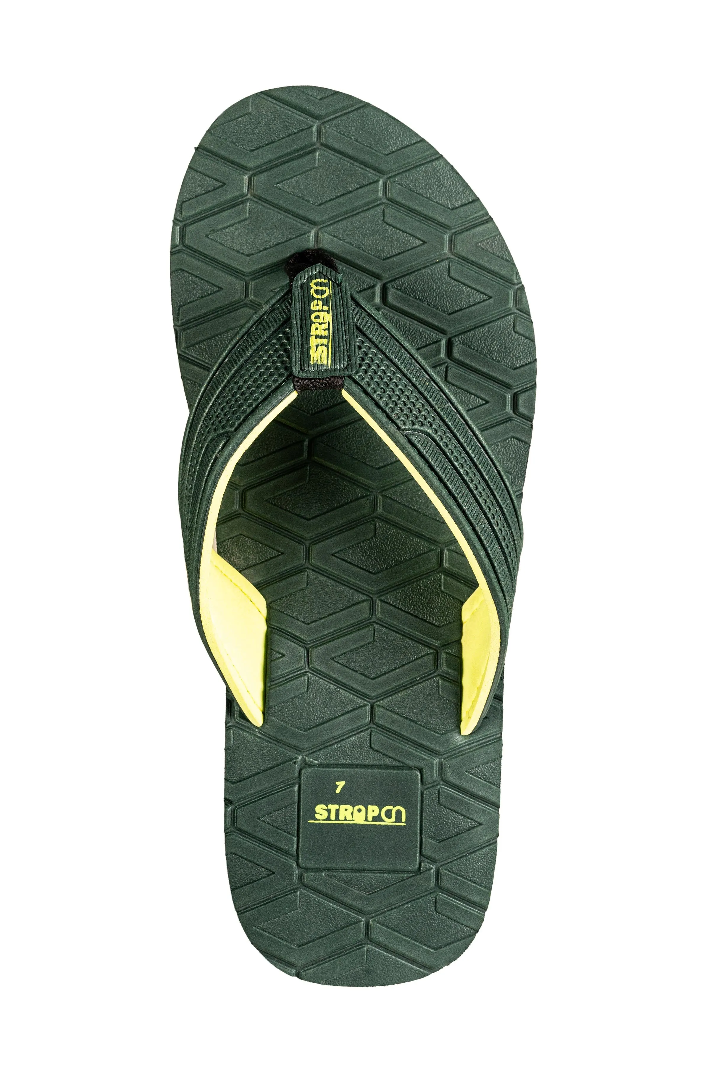 Strap On Gents Olive / Parrot Hawai Chappal