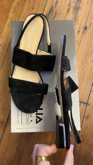 Suede Slingback Sandals