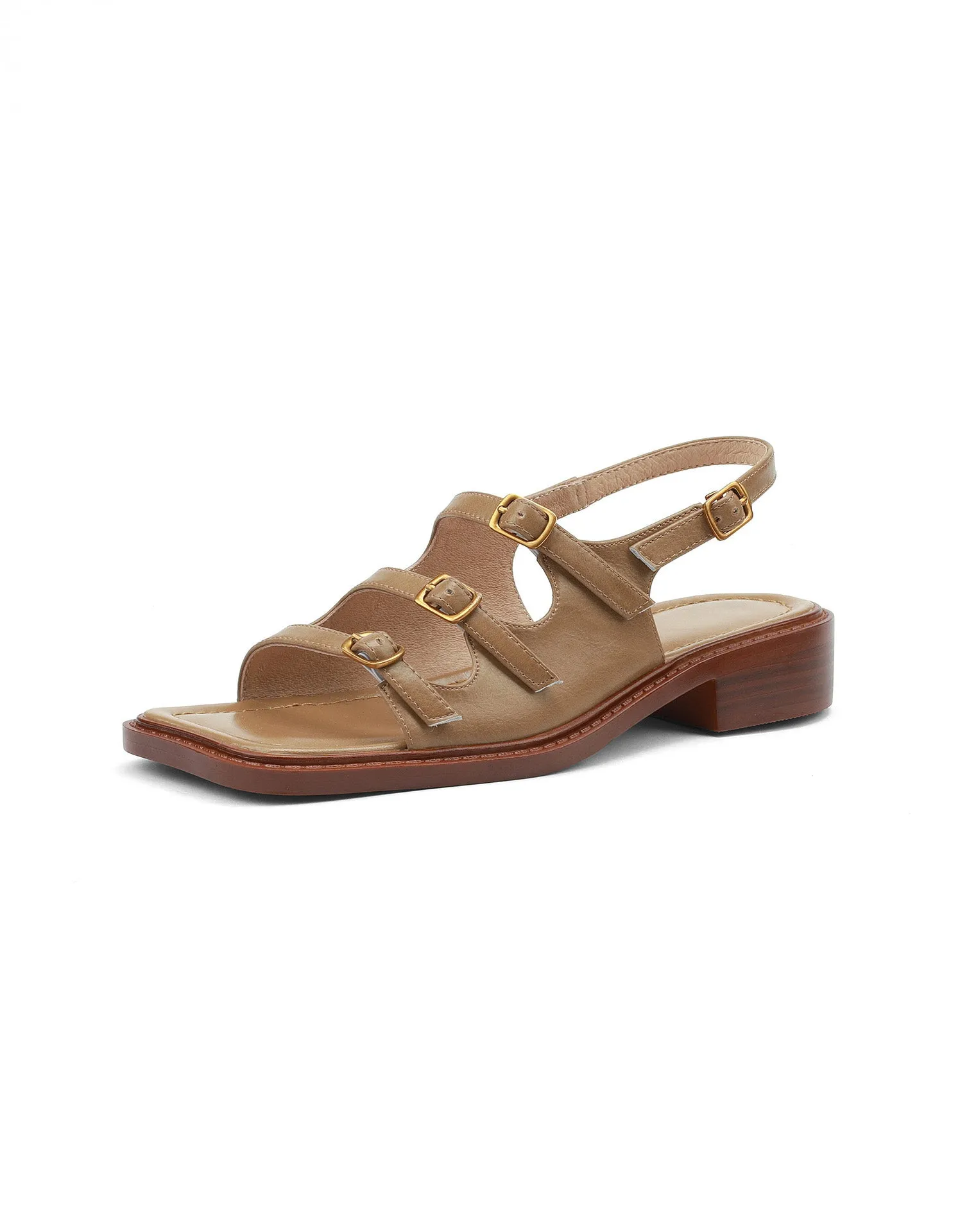 Summer Front Buckles Strap Sandals Slingback 35-43