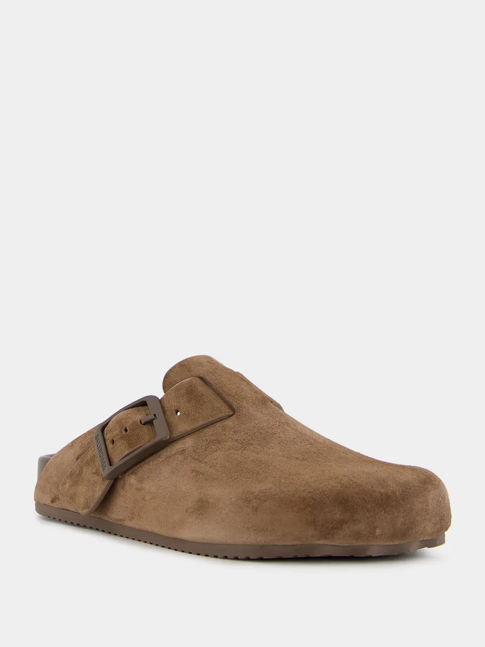 Sunday Brown Suede Calfskin Mule