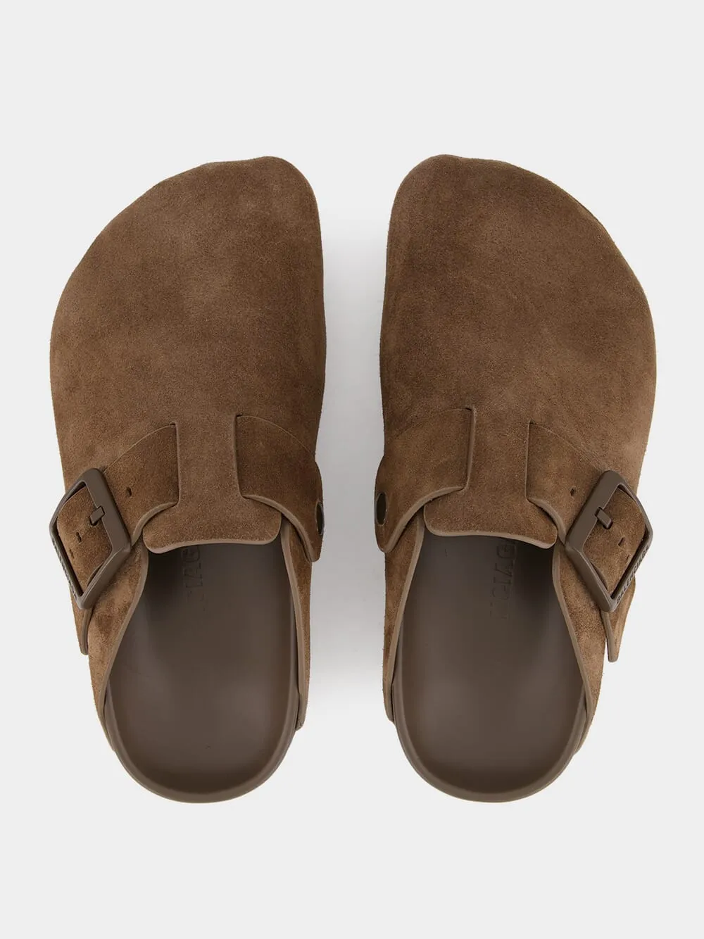 Sunday Brown Suede Calfskin Mule