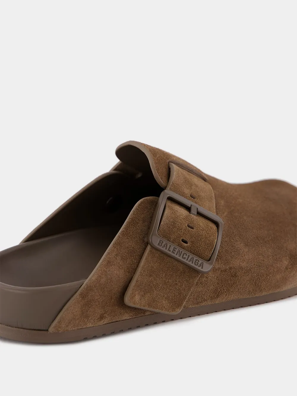 Sunday Brown Suede Calfskin Mule