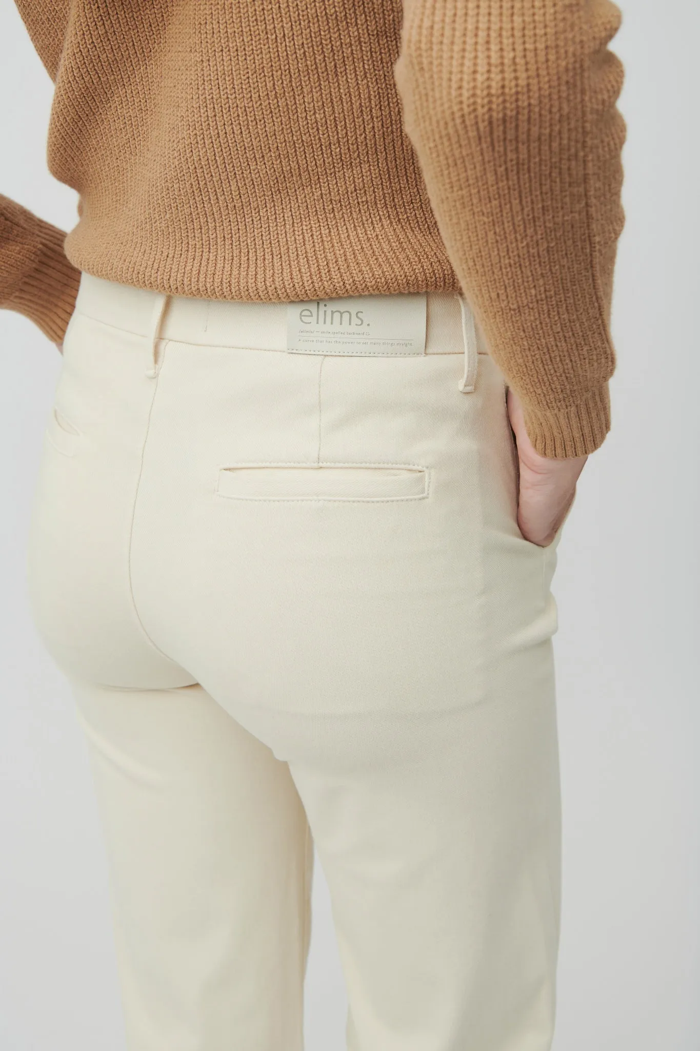 The Malibu Wide Chino Cropped  |  Ivory