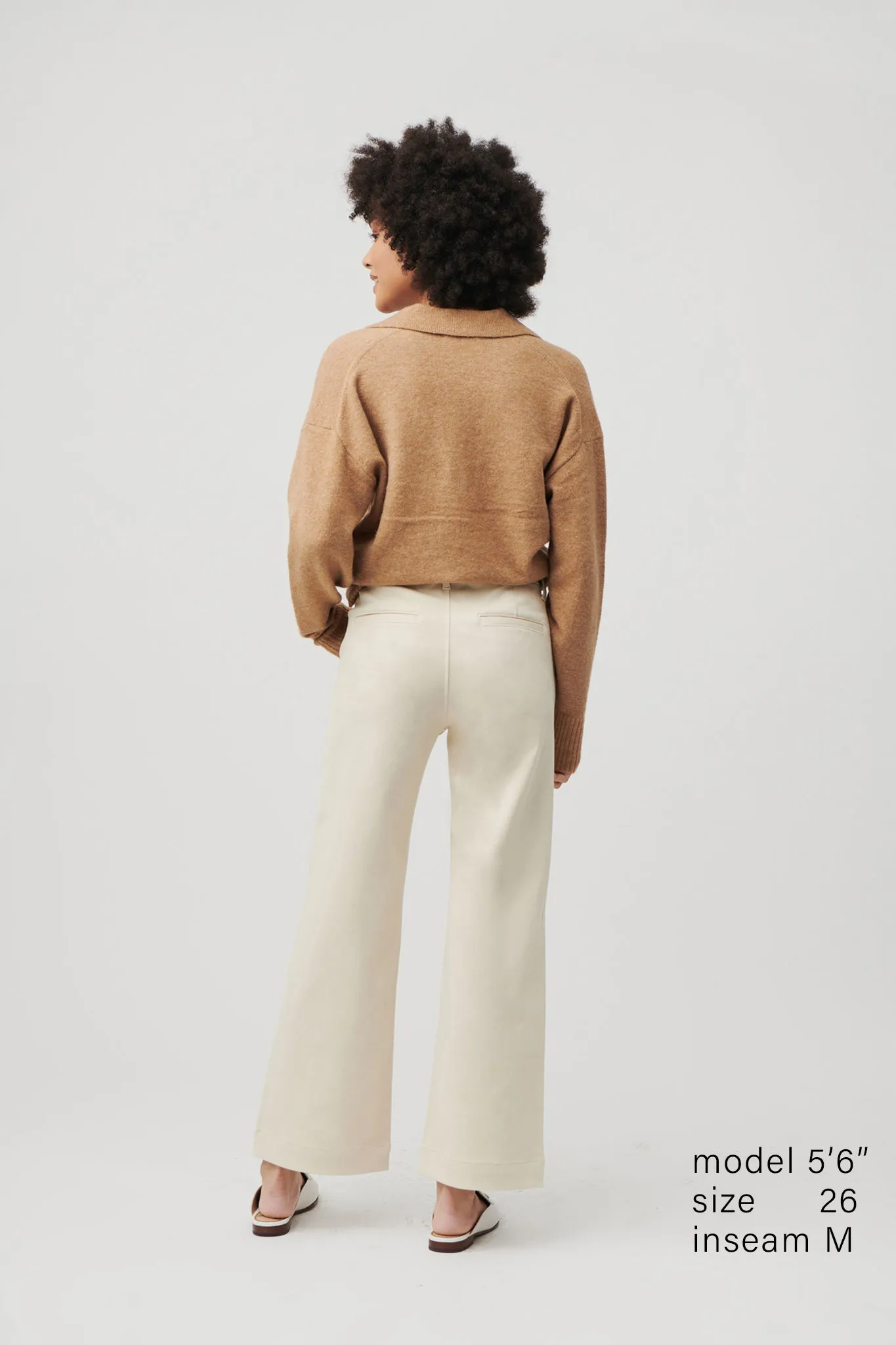 The Malibu Wide Chino Cropped  |  Ivory