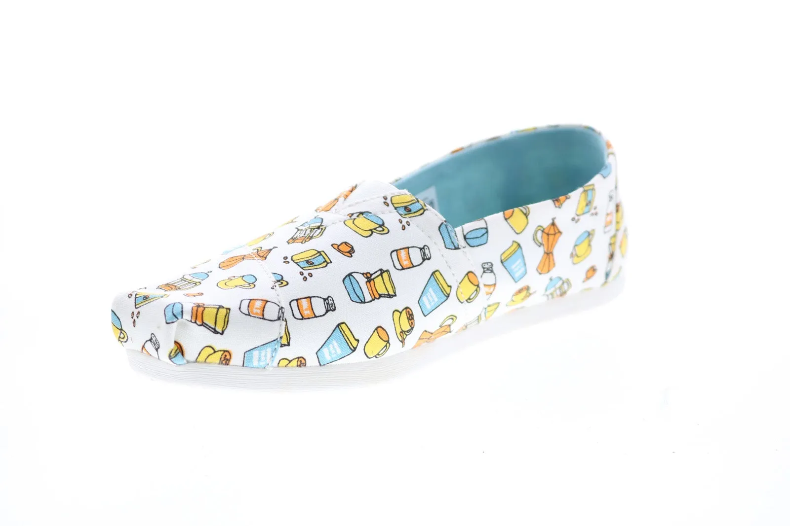 Toms Alpargata 10015555 Womens White Canvas Slip On Loafer Flats Shoes
