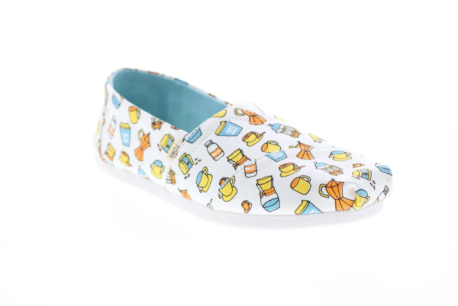 Toms Alpargata 10015555 Womens White Canvas Slip On Loafer Flats Shoes