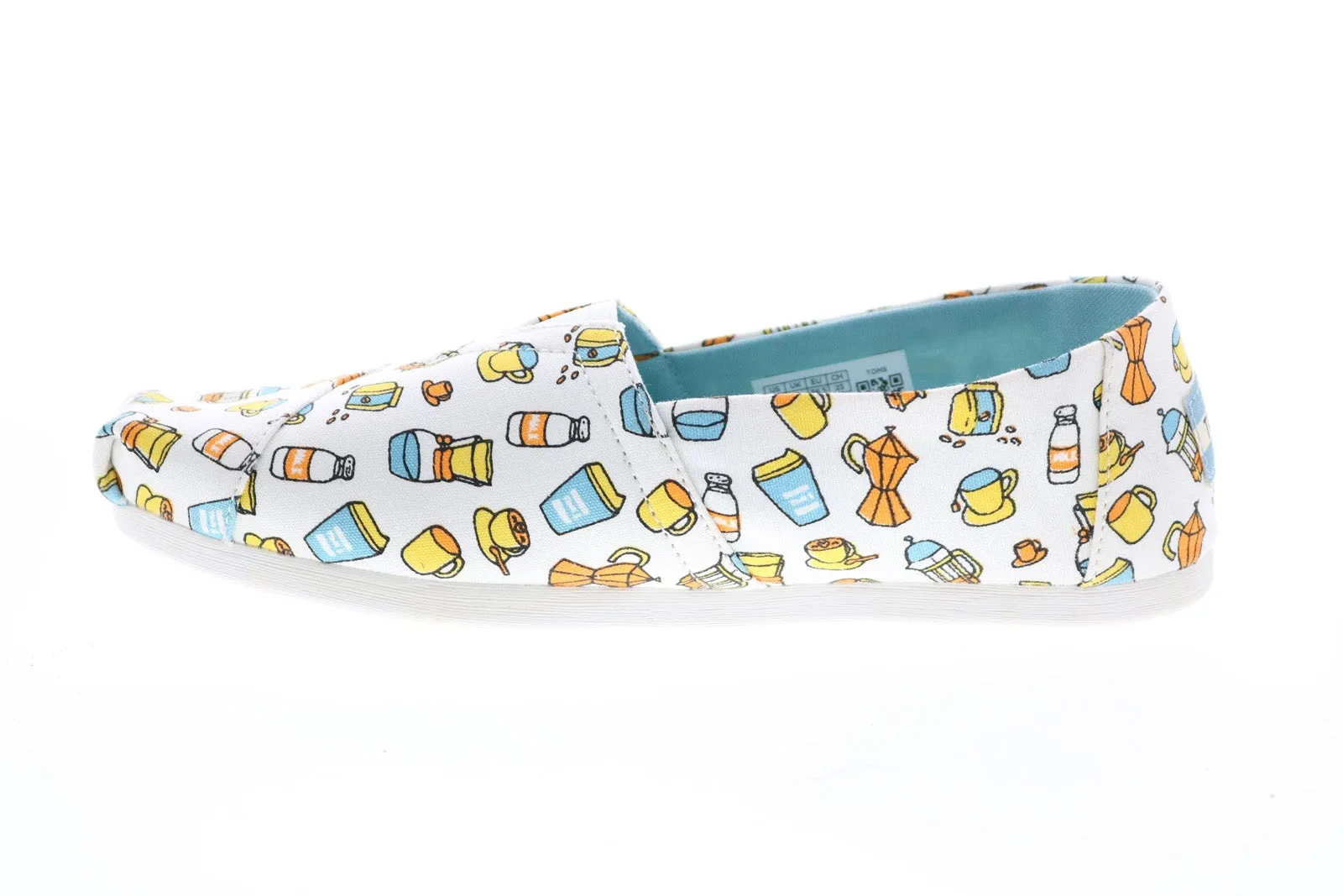 Toms Alpargata 10015555 Womens White Canvas Slip On Loafer Flats Shoes