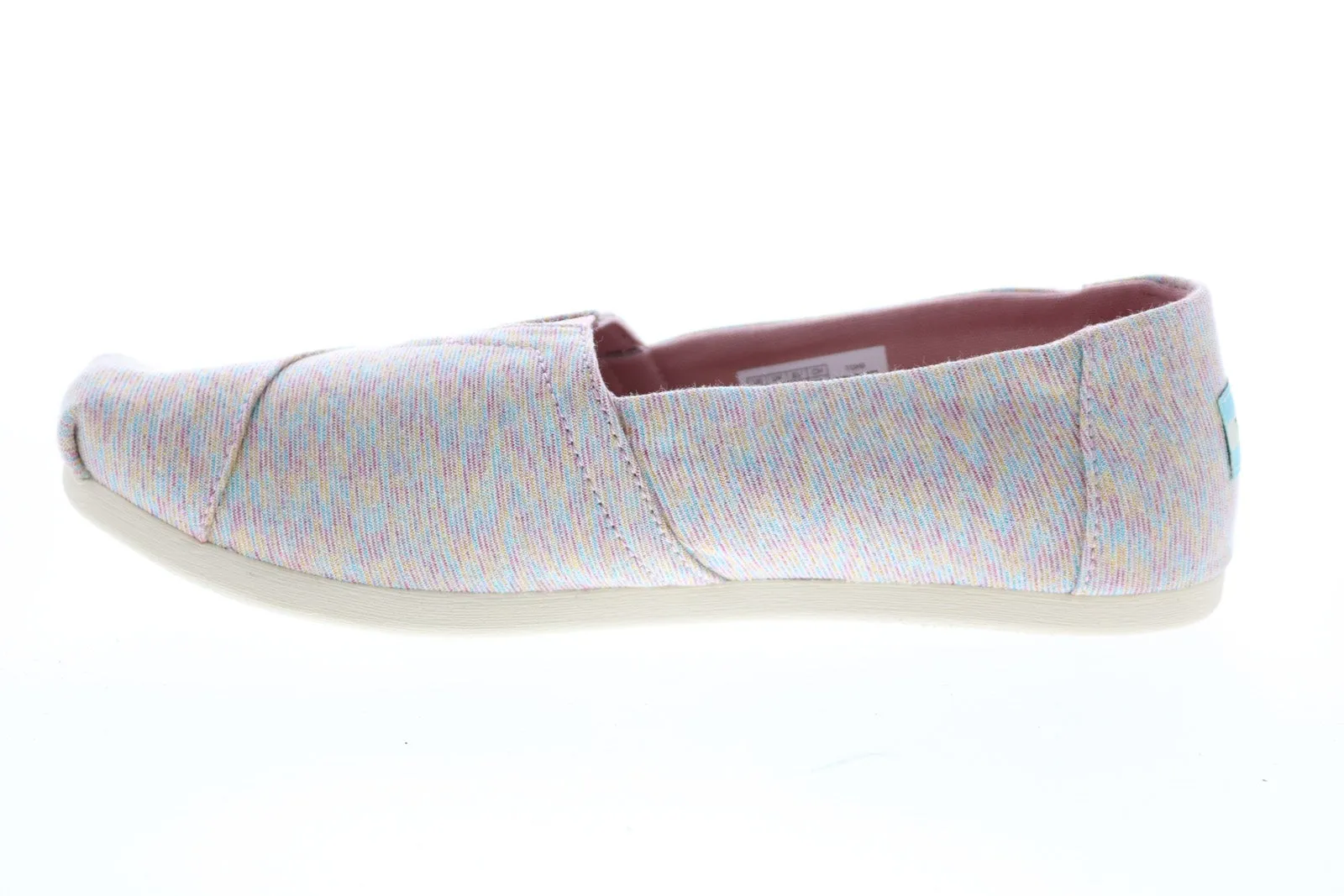 Toms Alpargata 10015673 Womens Pink Canvas Slip On Loafer Flats Shoes