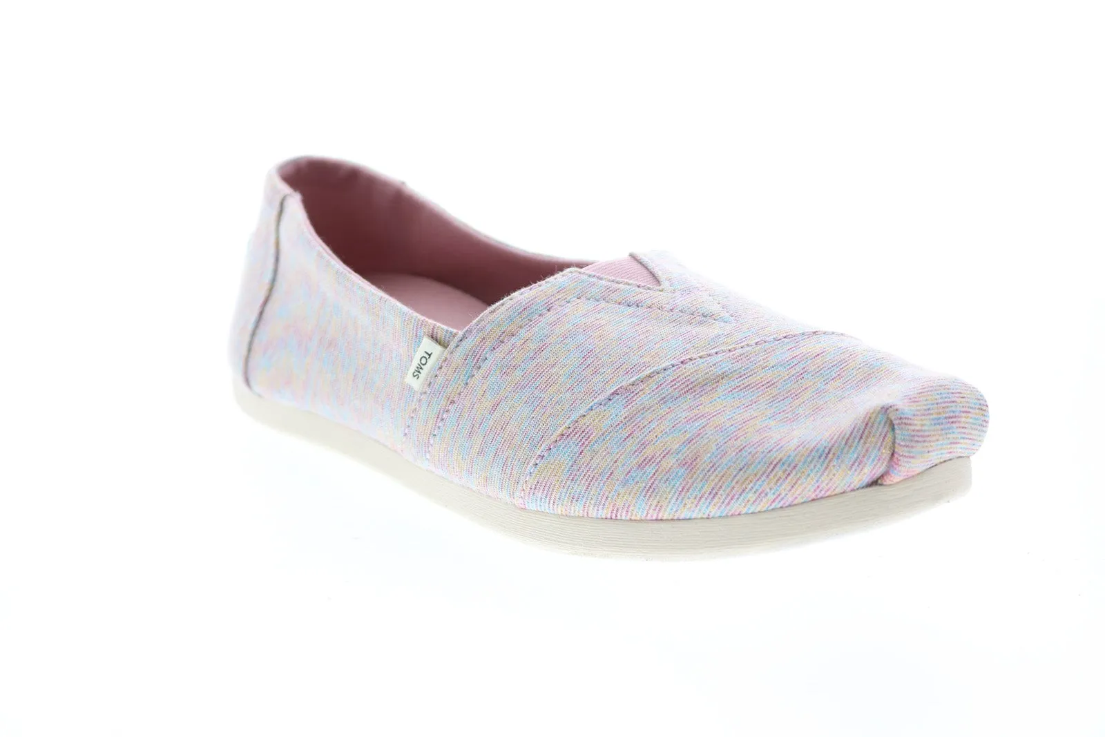 Toms Alpargata 10015673 Womens Pink Canvas Slip On Loafer Flats Shoes