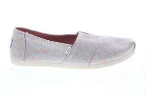 Toms Alpargata 10015673 Womens Pink Canvas Slip On Loafer Flats Shoes