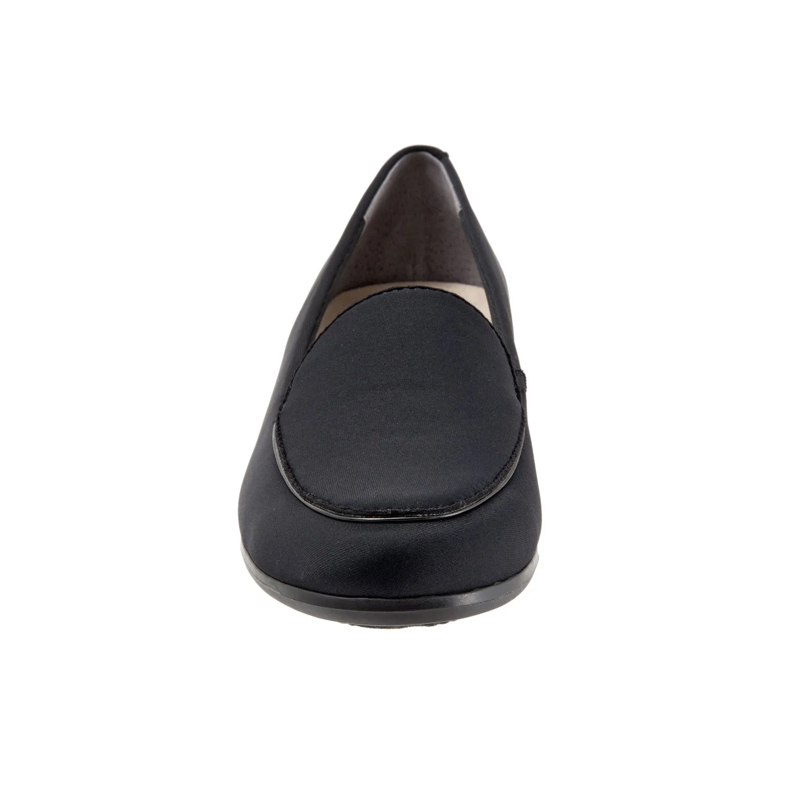 Trotters Monarch T1713-101 Womens Black Canvas Slip On Loafer Flats Shoes