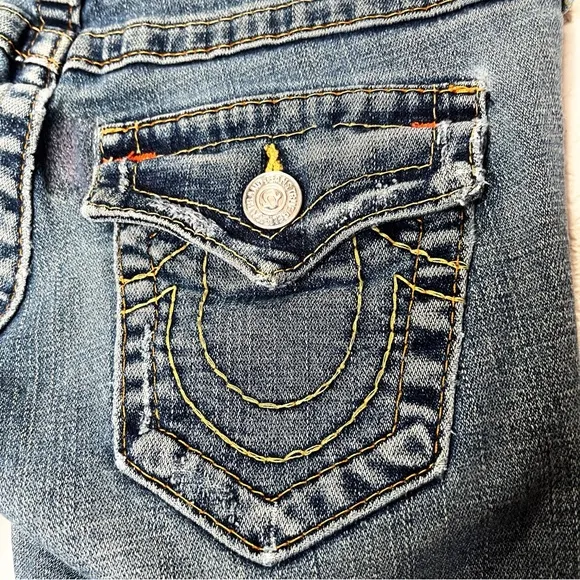 True Religion Y2K Vintage Joey Flare Low Rise Distressed Jeans 26
