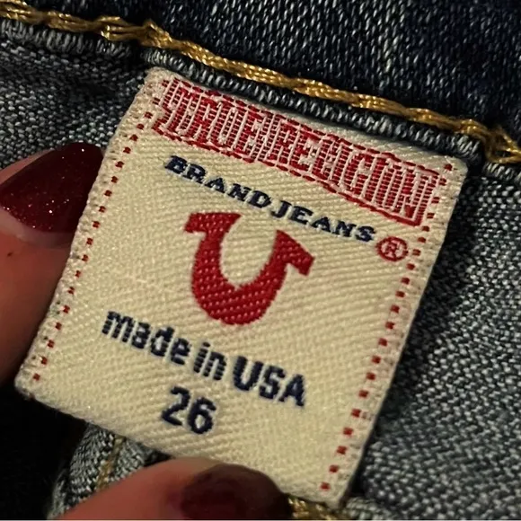 True Religion Y2K Vintage Joey Flare Low Rise Distressed Jeans 26