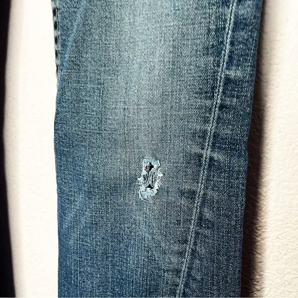 True Religion Y2K Vintage Joey Flare Low Rise Distressed Jeans 26