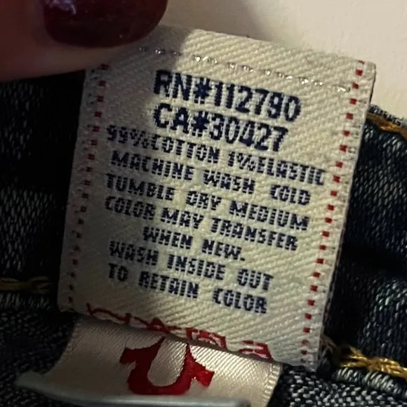 True Religion Y2K Vintage Joey Flare Low Rise Distressed Jeans 26