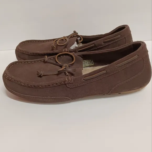 UGG Mens Suede &amp; Fleece Chester Loafer Slippers Size 12
