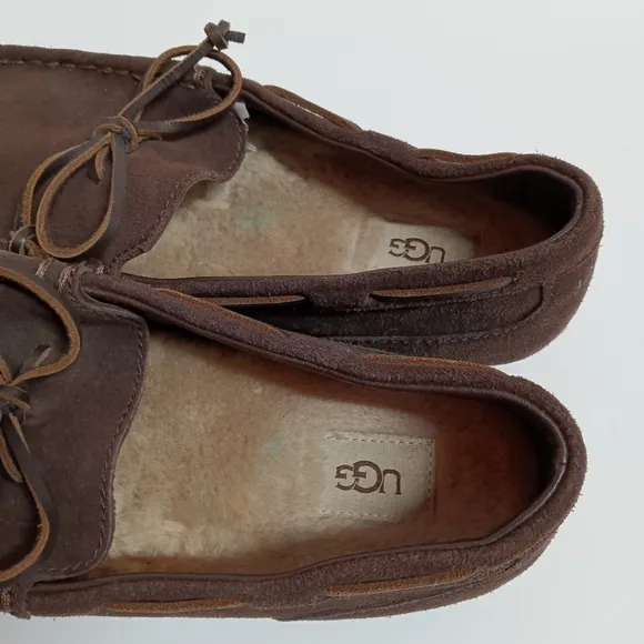 UGG Mens Suede &amp; Fleece Chester Loafer Slippers Size 12