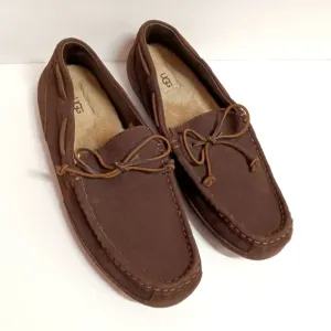 UGG Mens Suede &amp; Fleece Chester Loafer Slippers Size 12