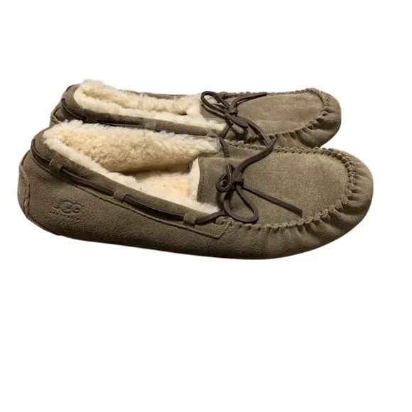 UGG Olsen Slipper Men’s Size 14 Chestnut Brown Suede Slip On Shearling Shoe