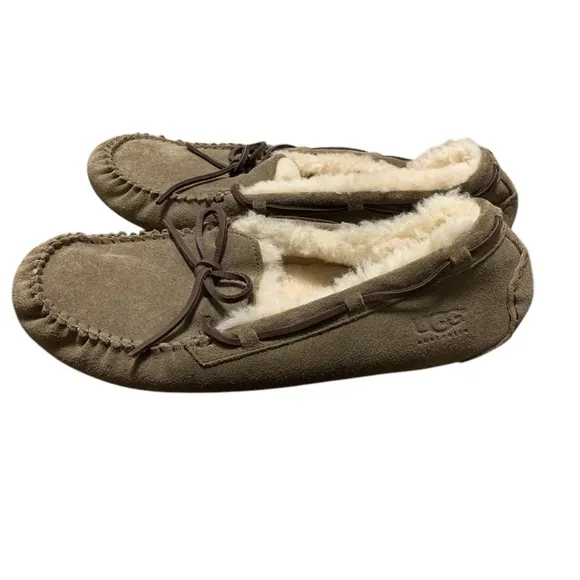 UGG Olsen Slipper Men’s Size 14 Chestnut Brown Suede Slip On Shearling Shoe