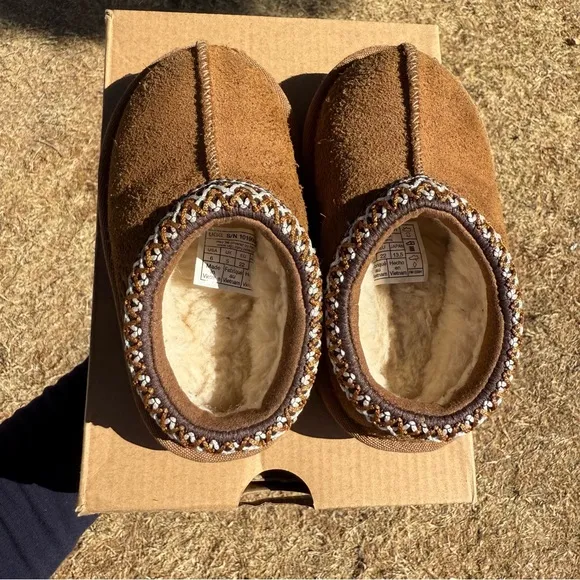 UGG Tasman II Brown Suede Slip-On Clog Mules Slippers Toddler Shoes Size 6