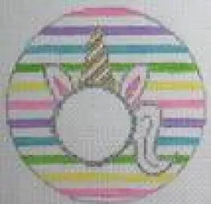 Unicorn Monogram Round